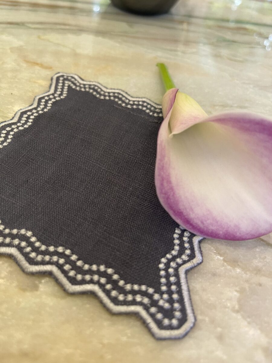 Steel Grey & Light Grey Chiara Coaster Set