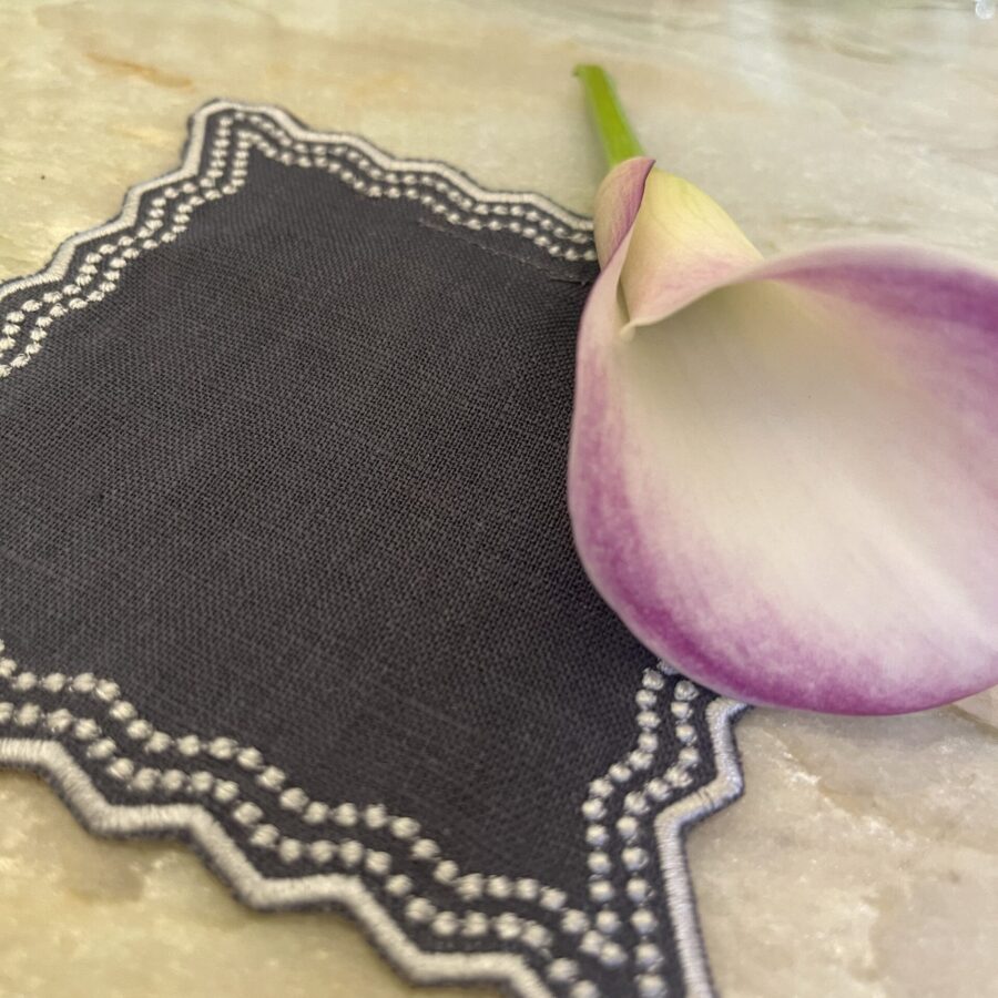 Steel Grey & Light Grey Chiara Coaster Set