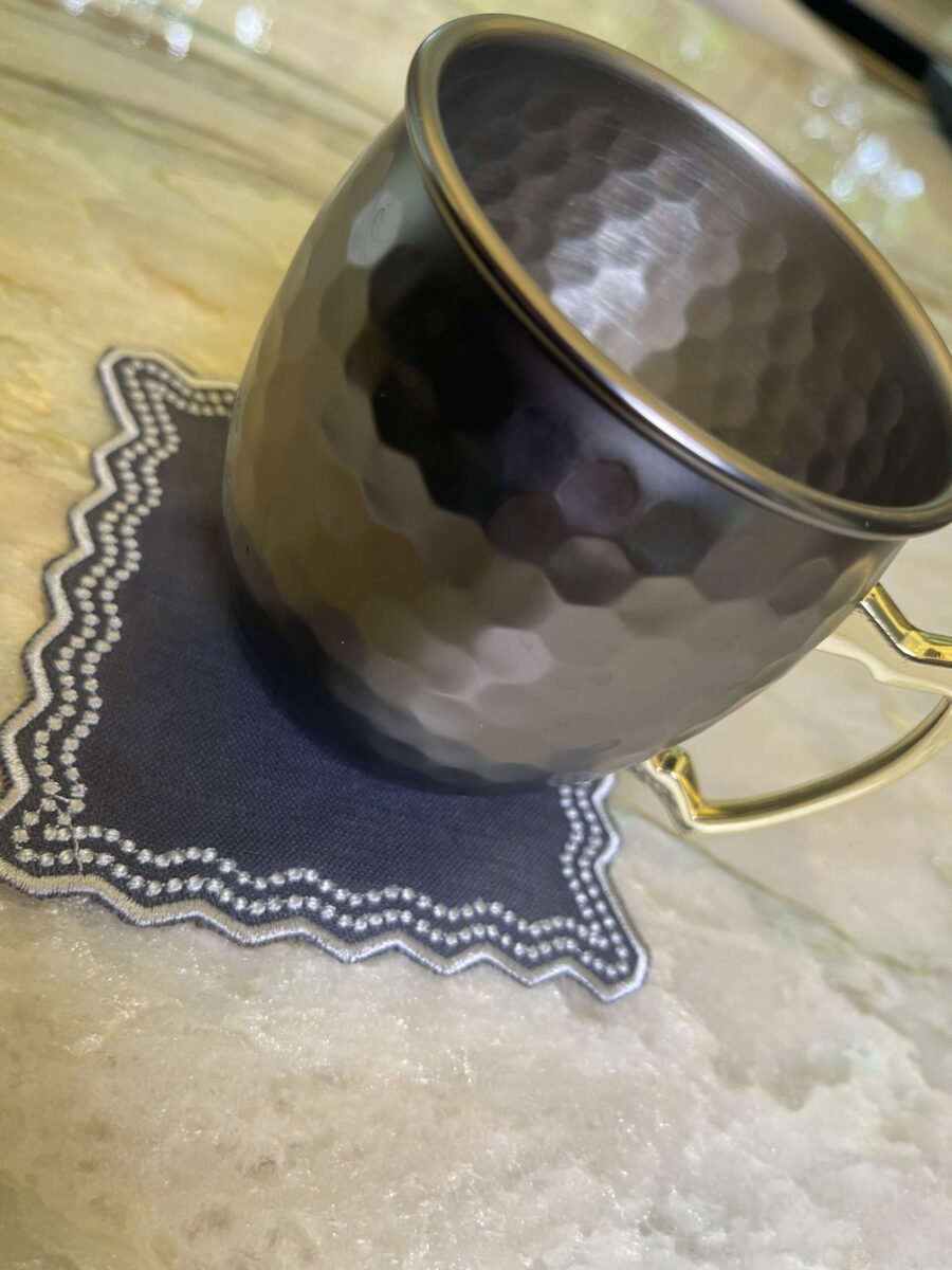 Steel Grey & Light Grey Chiara Coaster Set - Image 4