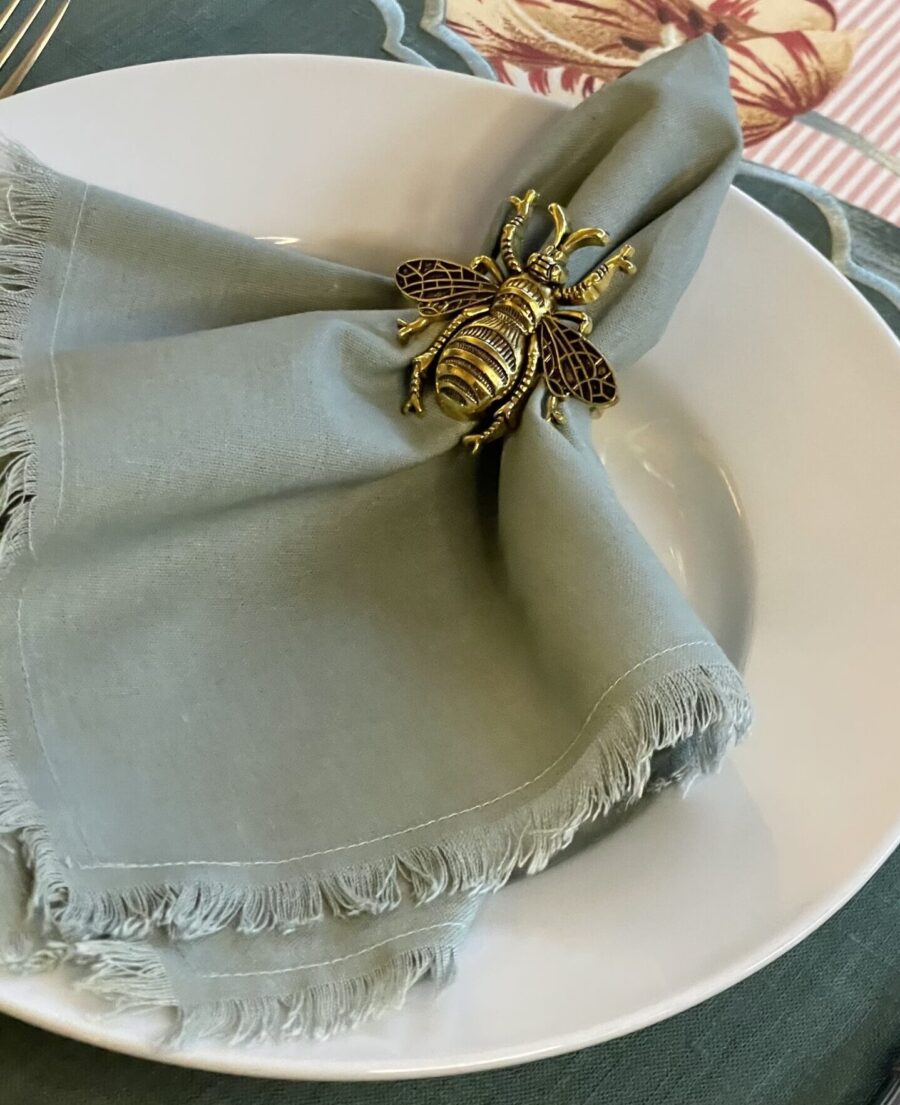 Sage Green Fringe Napkin