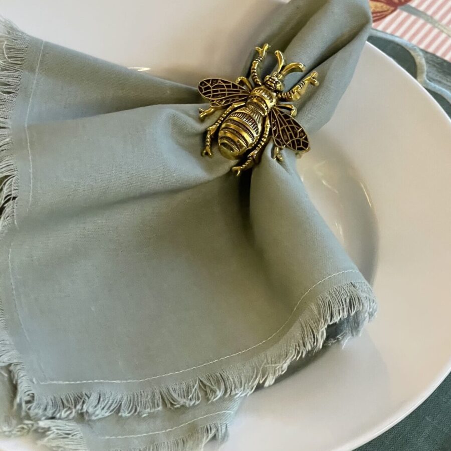 Sage Green Fringe Napkin