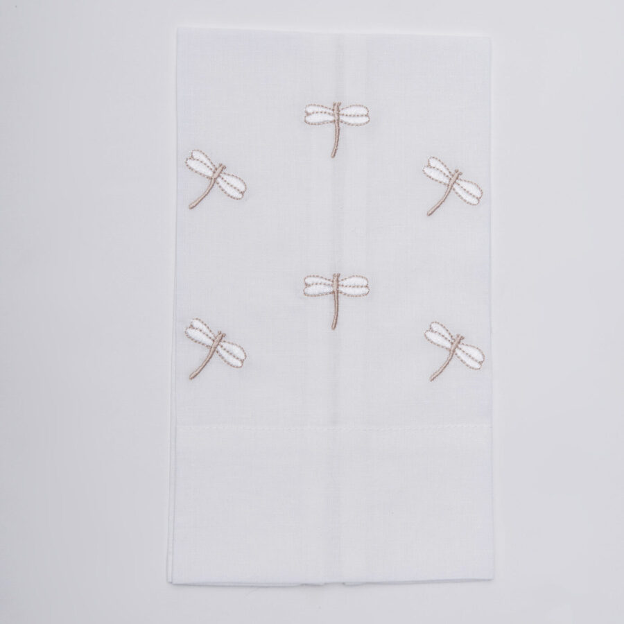 Mini Dragonfly Linen Guest Towel